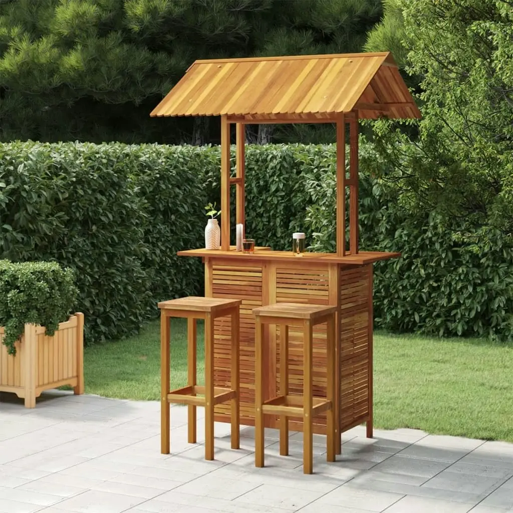 3 Piece Garden Bar Set Solid Wood Acacia 3116008