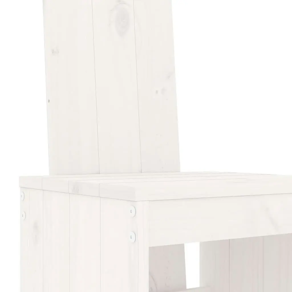 3 Piece Garden Bar Set White Solid Wood Pine 3157764