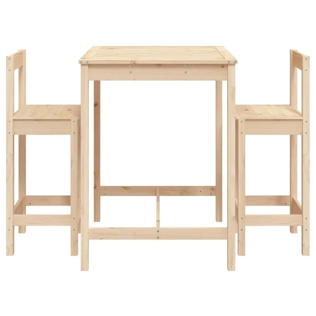 3 Piece Garden Bar Set Solid Wood Pine 3154735