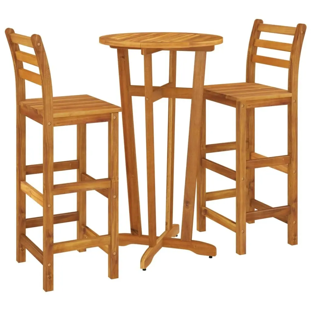 3 Piece Garden Bar Set Solid Wood Acacia 3154382