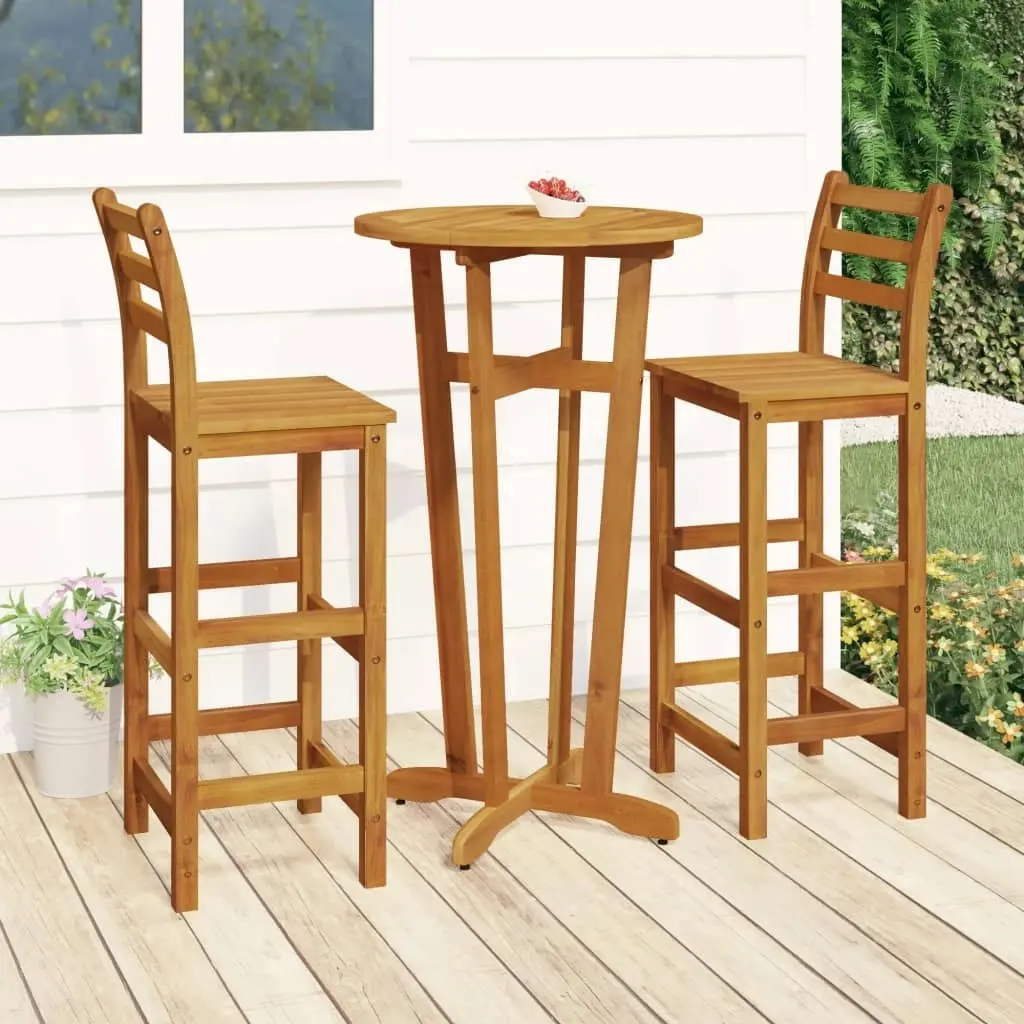 3 Piece Garden Bar Set Solid Wood Acacia 3154382