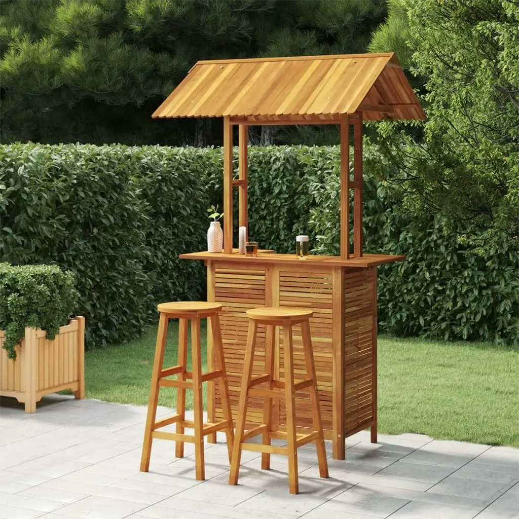 3 Piece Garden Bar Set Solid Wood Acacia 3116006