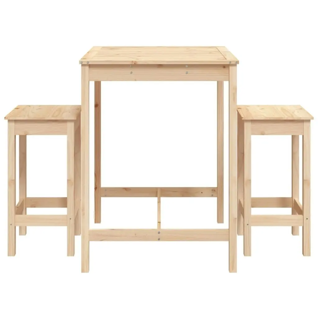 3 Piece Garden Bar Set Solid Wood Pine 3154725