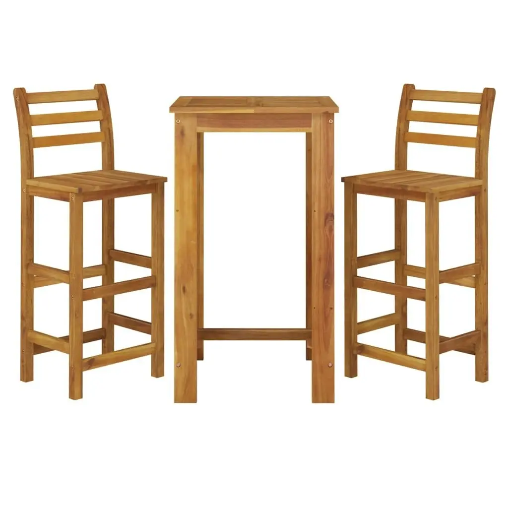 3 Piece Garden Bar Set Solid Wood Acacia 3154390