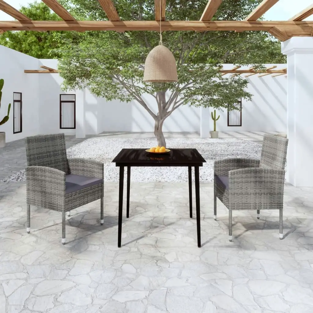 3 Piece Garden Dining Set Anthracite 3099625