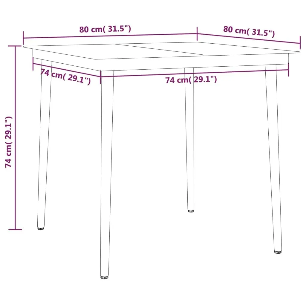 3 Piece Garden Dining Set Anthracite 3099625