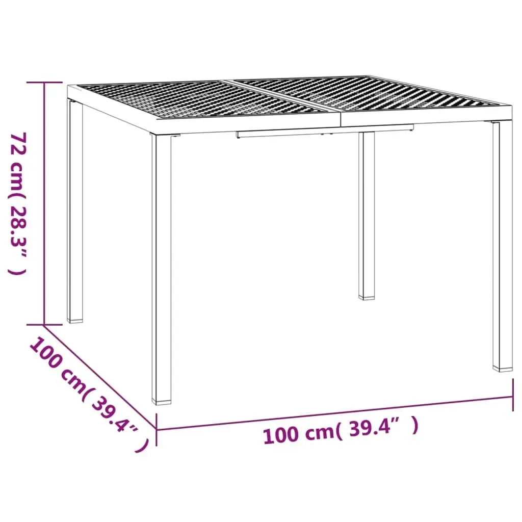 3 Piece Garden Dining Set Anthracite Steel 3187999