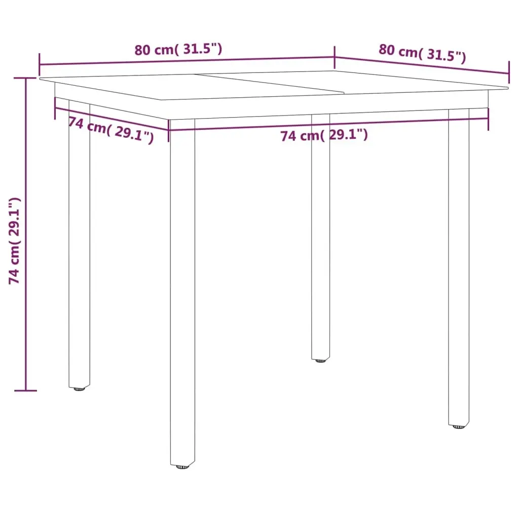 3 Piece Garden Dining Set Anthracite 3099607