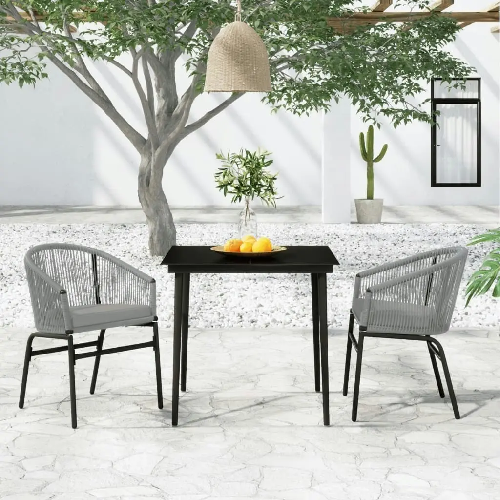 3 Piece Garden Dining Set Anthracite 3099251