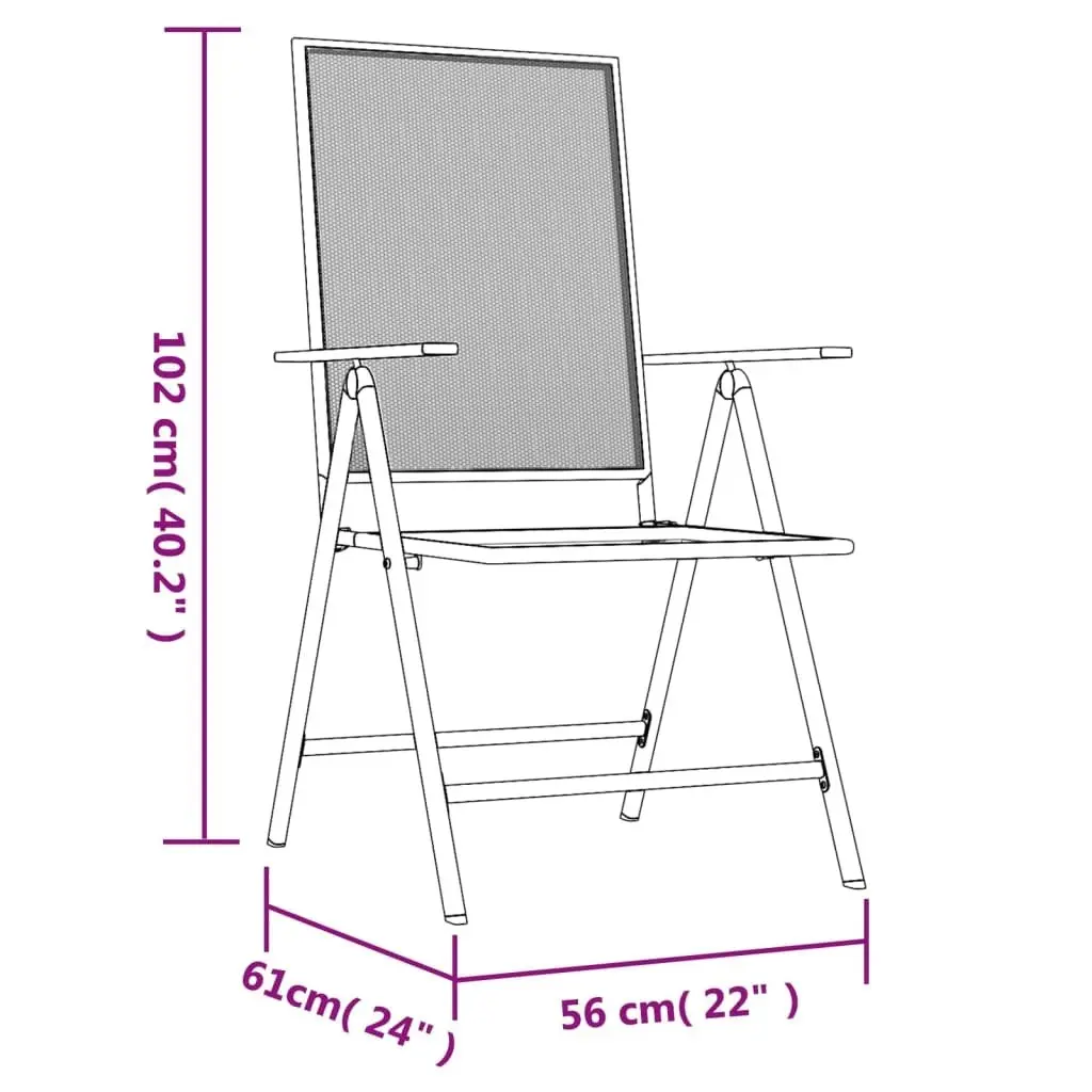 3 Piece Garden Dining Set Anthracite Steel 3187980