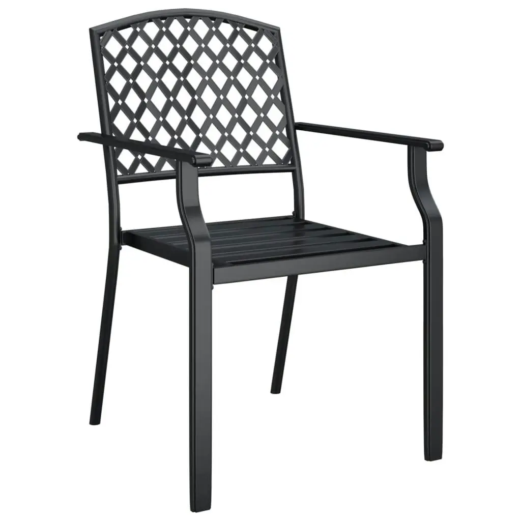 3 Piece Garden Dining Set Anthracite Steel 3187997