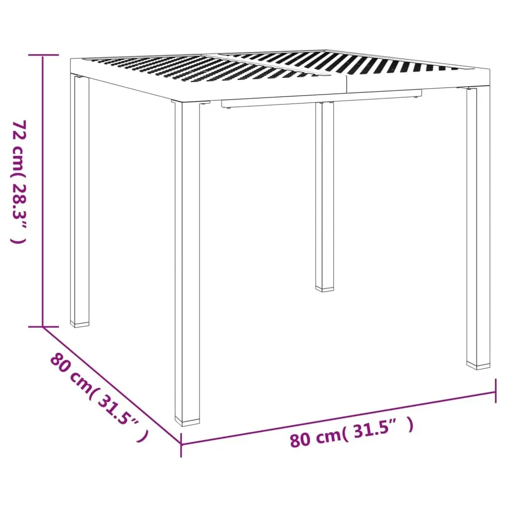 3 Piece Garden Dining Set Anthracite Steel 3187997