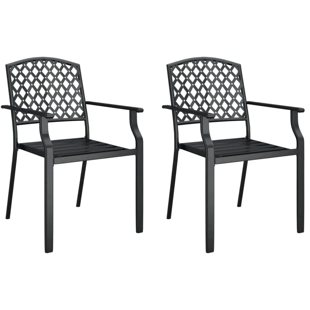 3 Piece Garden Dining Set Anthracite Steel 3187997