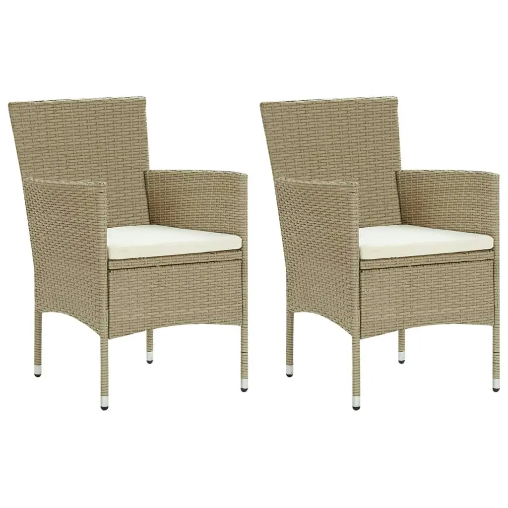 3 Piece Garden Dining Set Beige 3072459