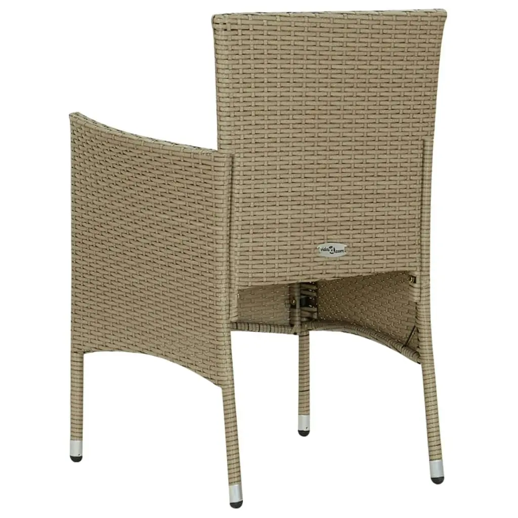 3 Piece Garden Dining Set Beige 3072459