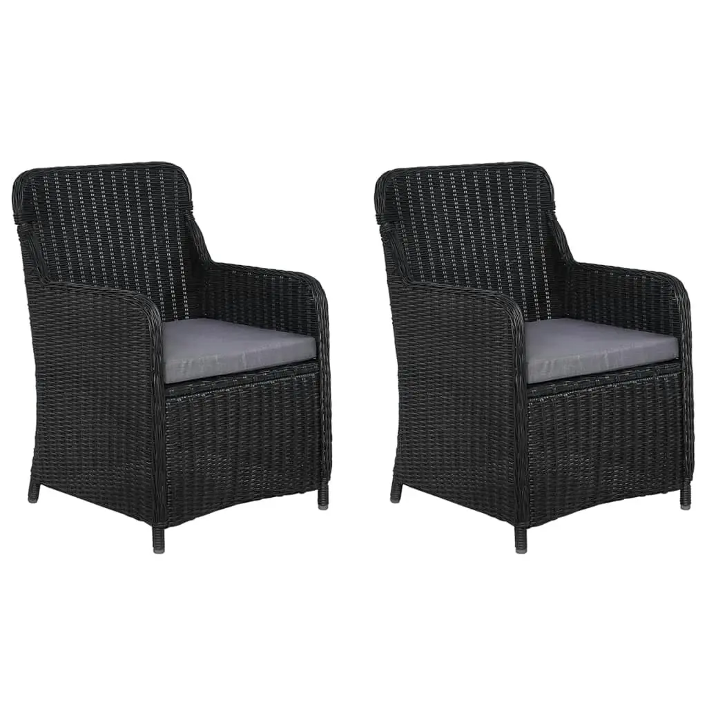 3 Piece Garden Dining Set Black 3068714