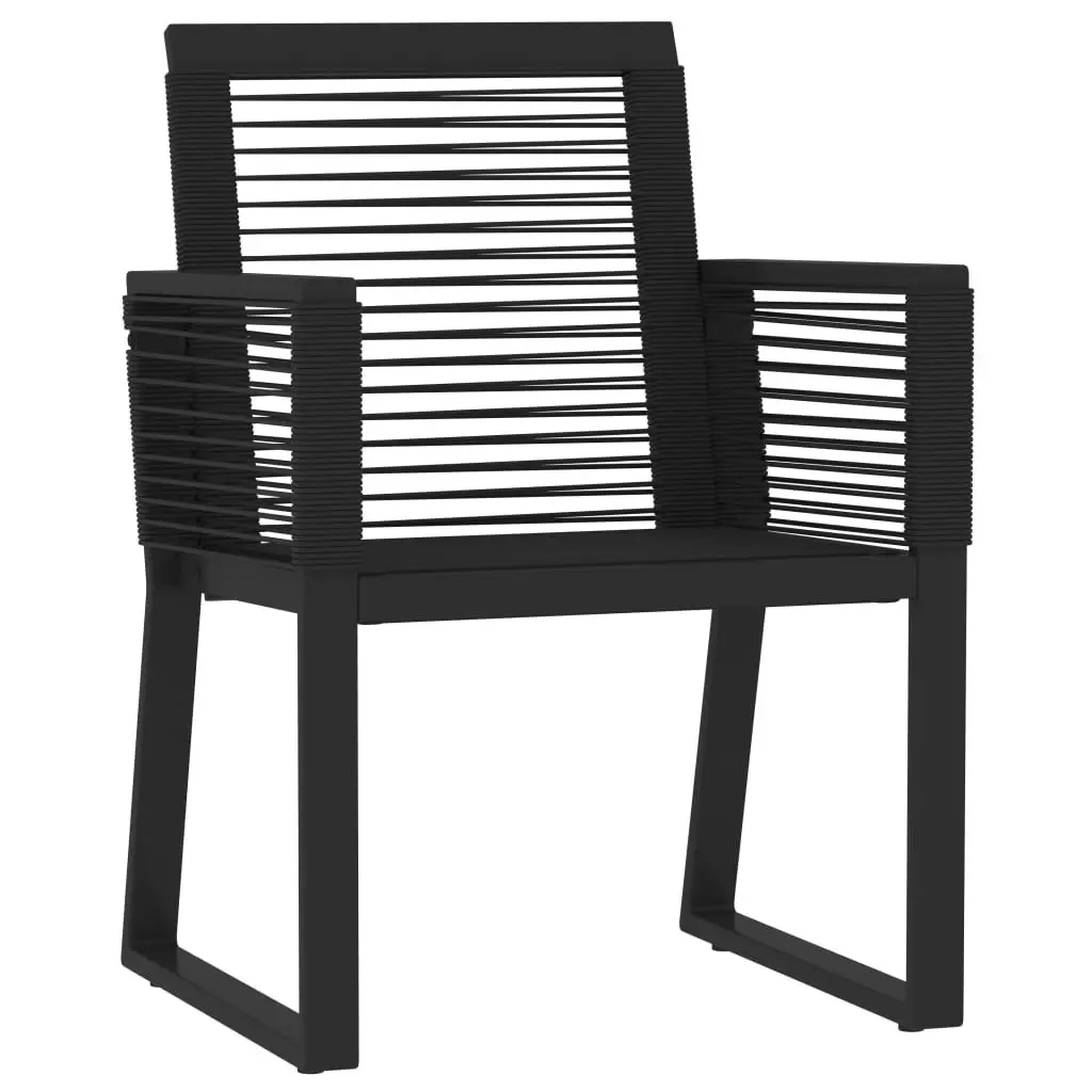 3 Piece Garden Dining Set Black 3099149