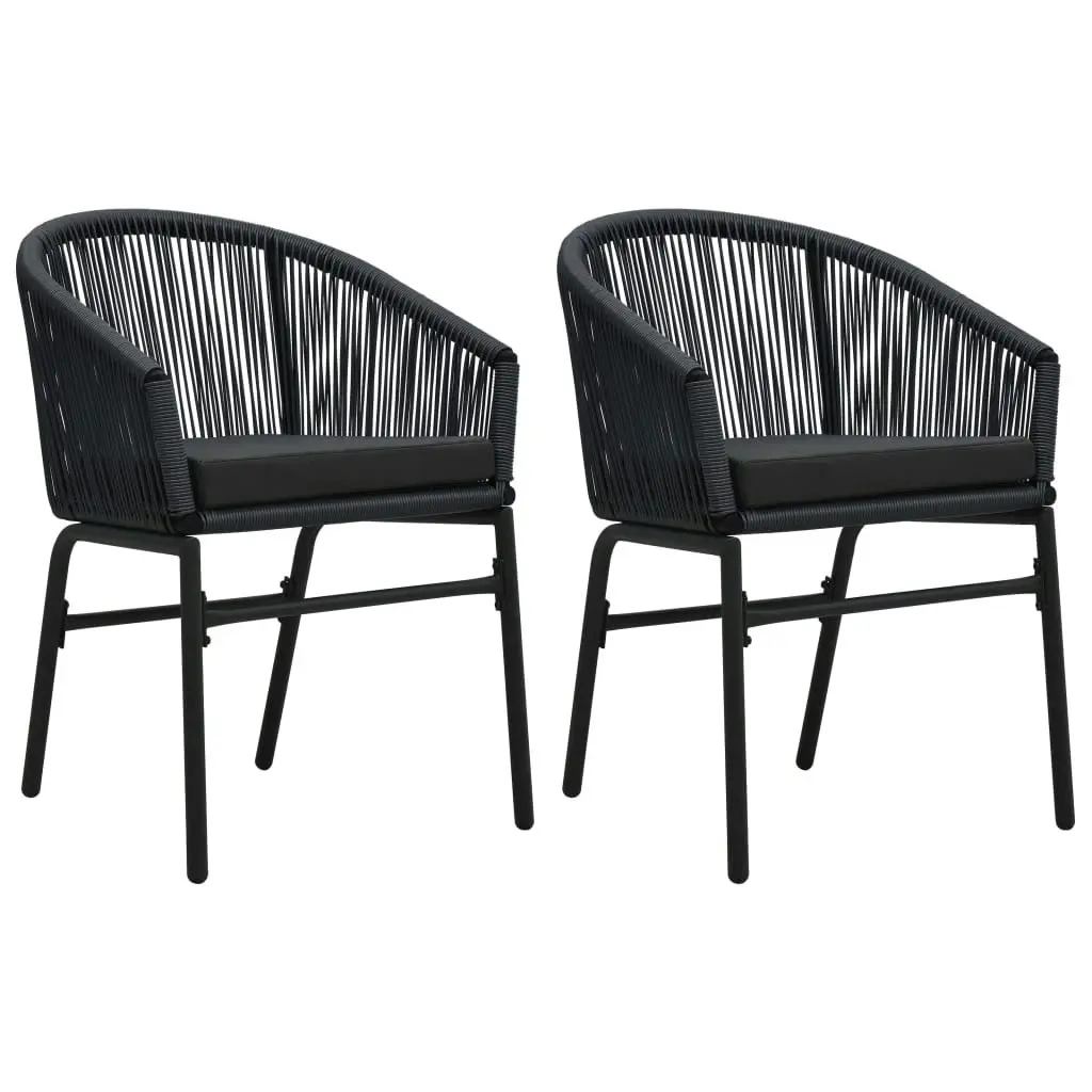 3 Piece Garden Dining Set Black 3099239