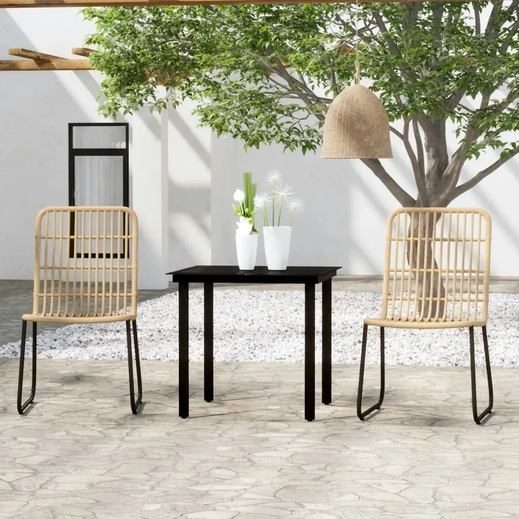 3 Piece Garden Dining Set Oak 3099161