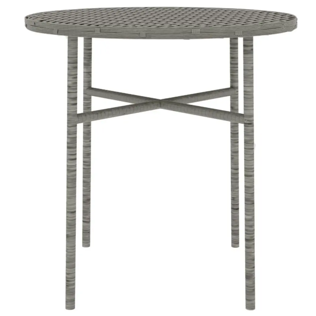 3 Piece Garden Dining Set Poly Rattan Grey 3098023