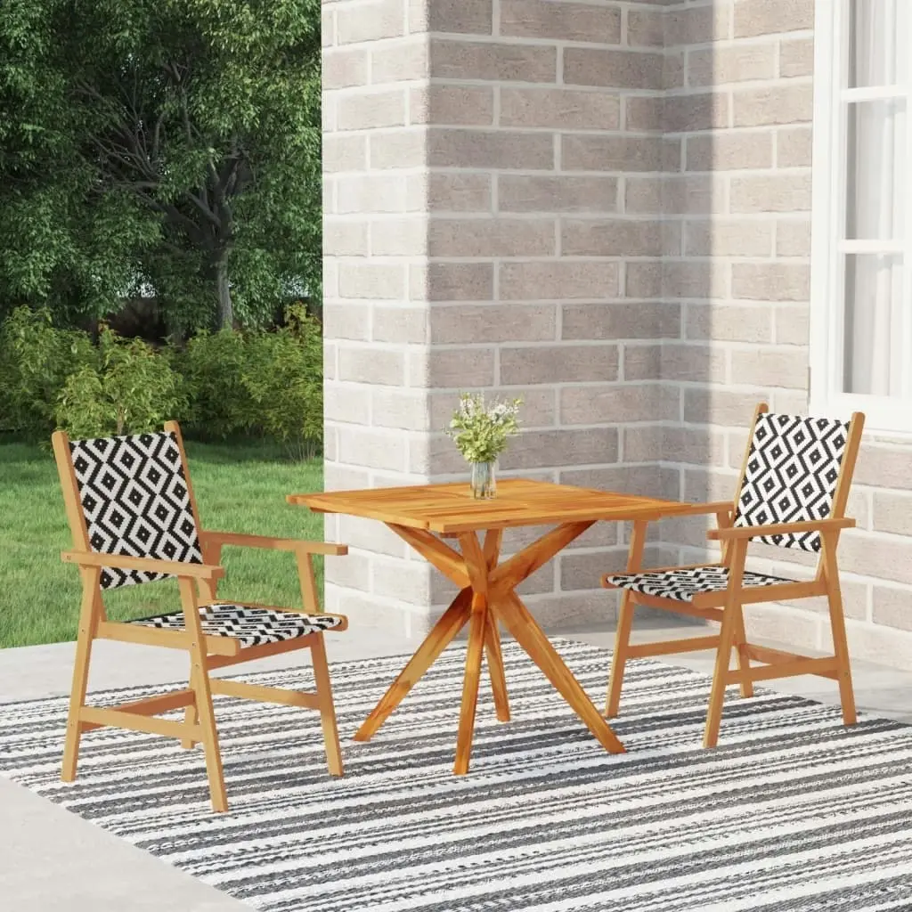 3 Piece Garden Dining Set Solid Wood Acacia 3087137