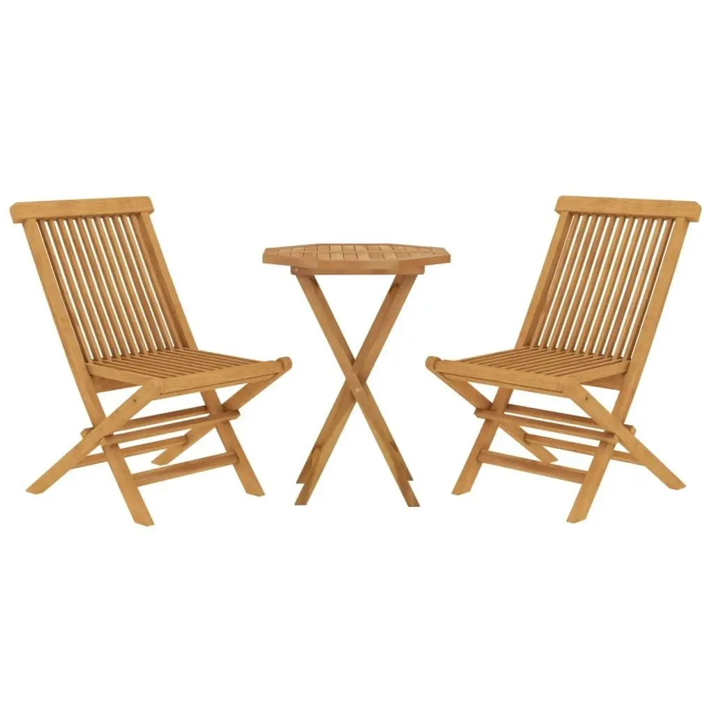 3 Piece Garden Dining Set Solid Wood Teak 3087190