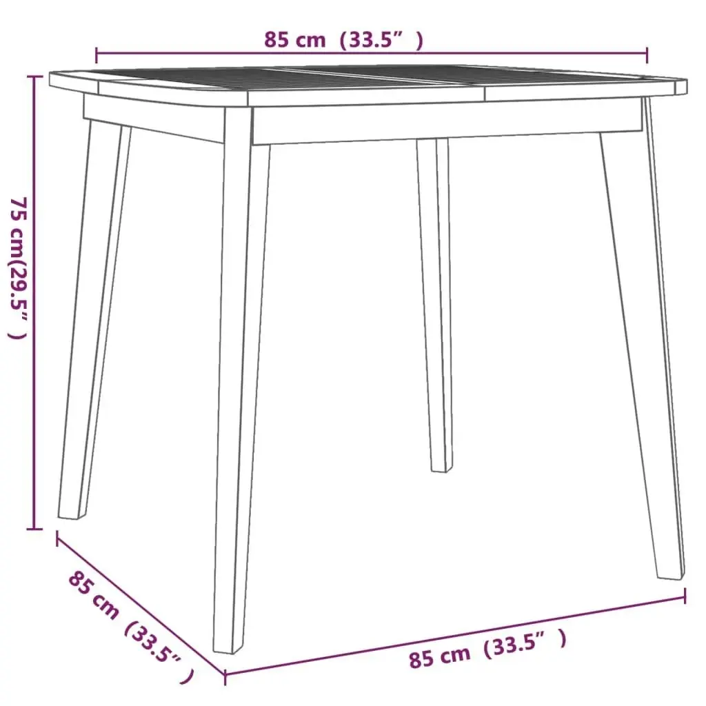 3 Piece Garden Dining Set Solid Wood Acacia 3057999