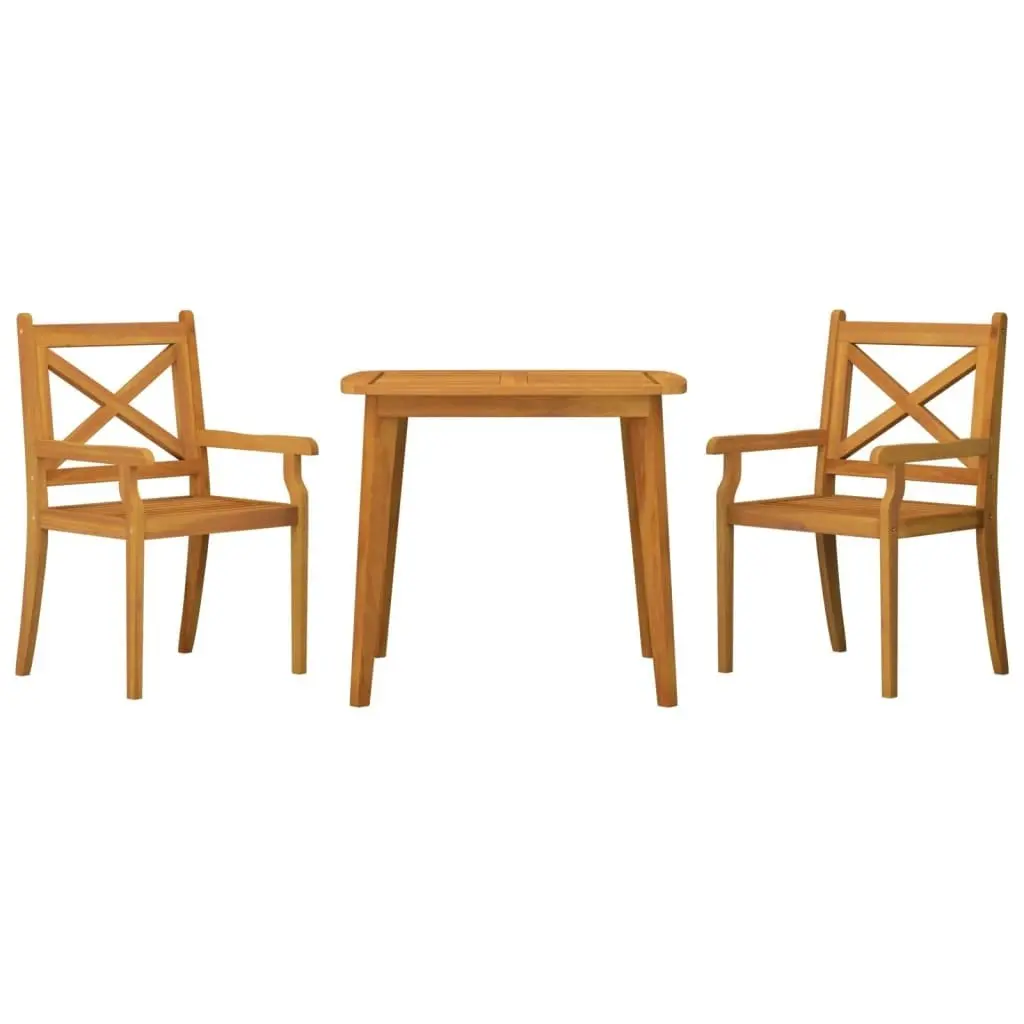 3 Piece Garden Dining Set Solid Wood Acacia 3057999