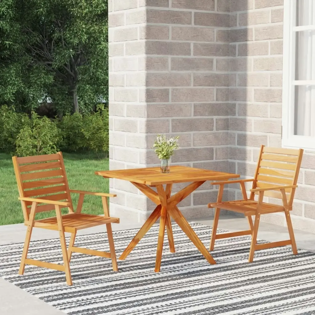 3 Piece Garden Dining Set Solid Wood Acacia 3087135