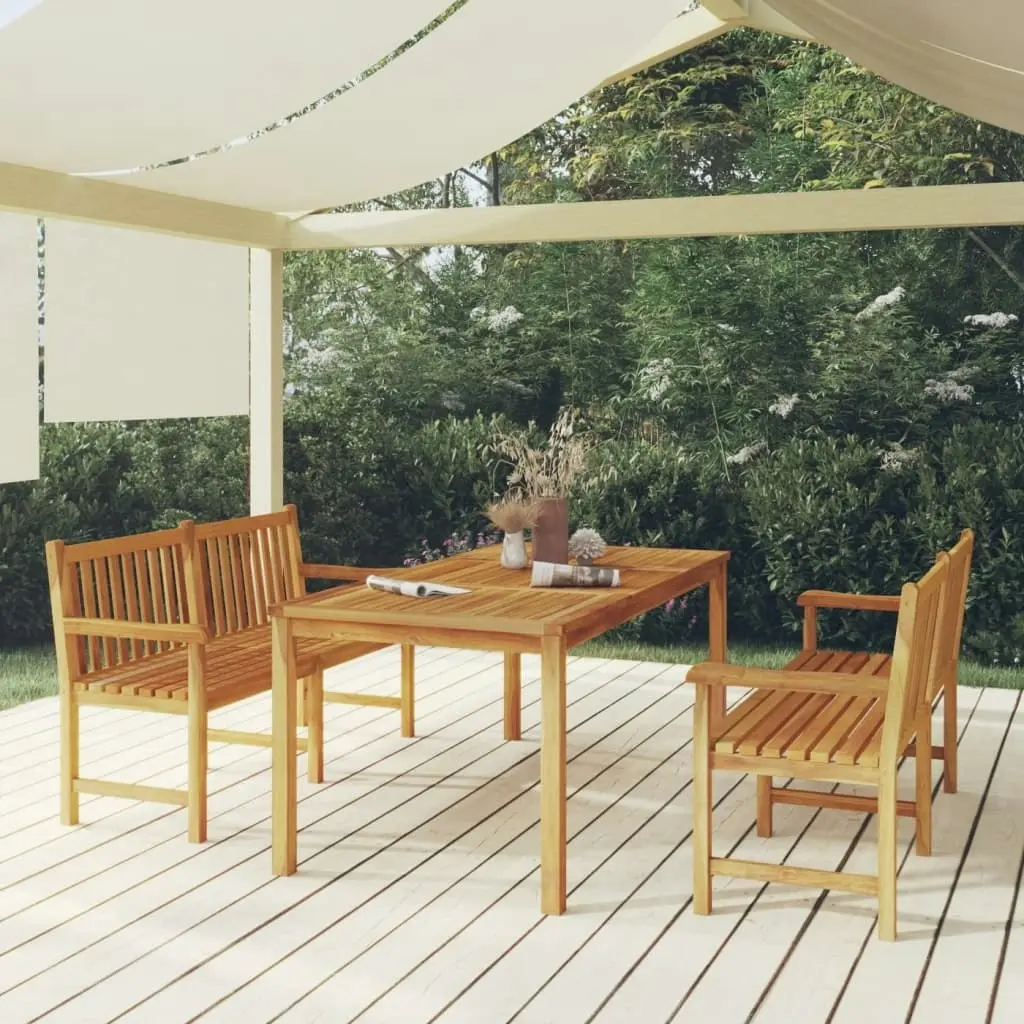 3 Piece Garden Dining Set Solid Wood Teak 3157156