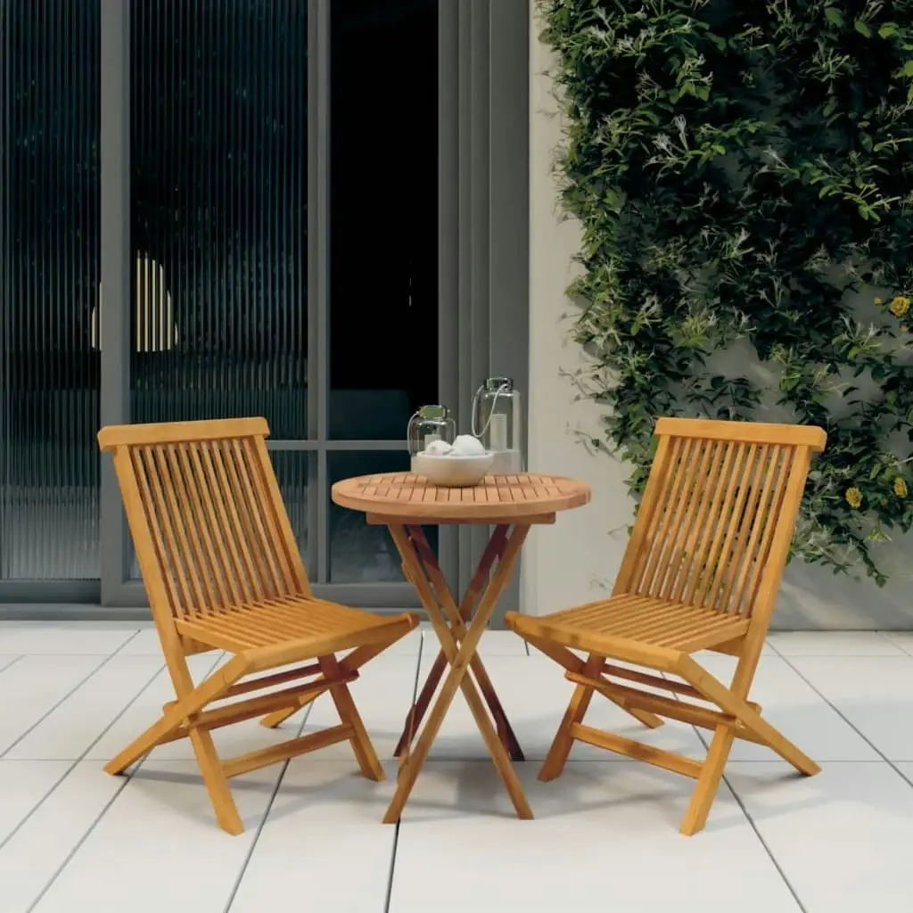 3 Piece Garden Dining Set Solid Wood Teak 3087186