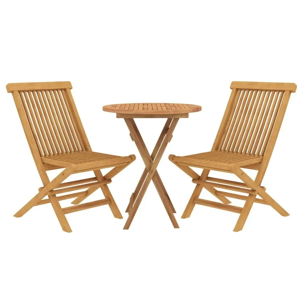 3 Piece Garden Dining Set Solid Wood Teak 3087186