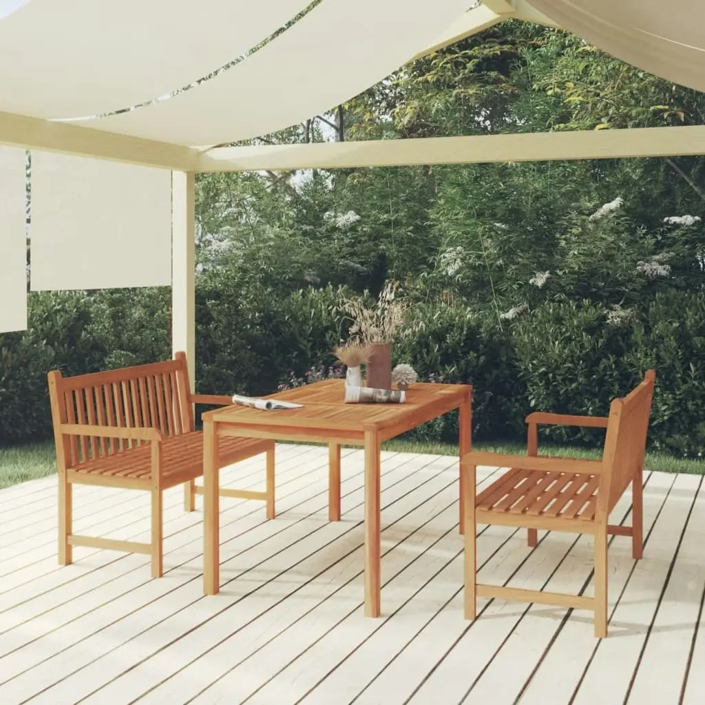 3 Piece Garden Dining Set Solid Wood Teak 3157150