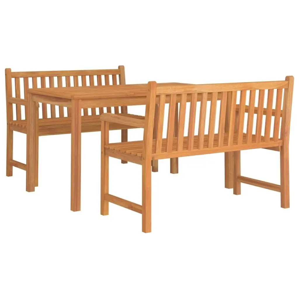 3 Piece Garden Dining Set Solid Wood Teak 3157150