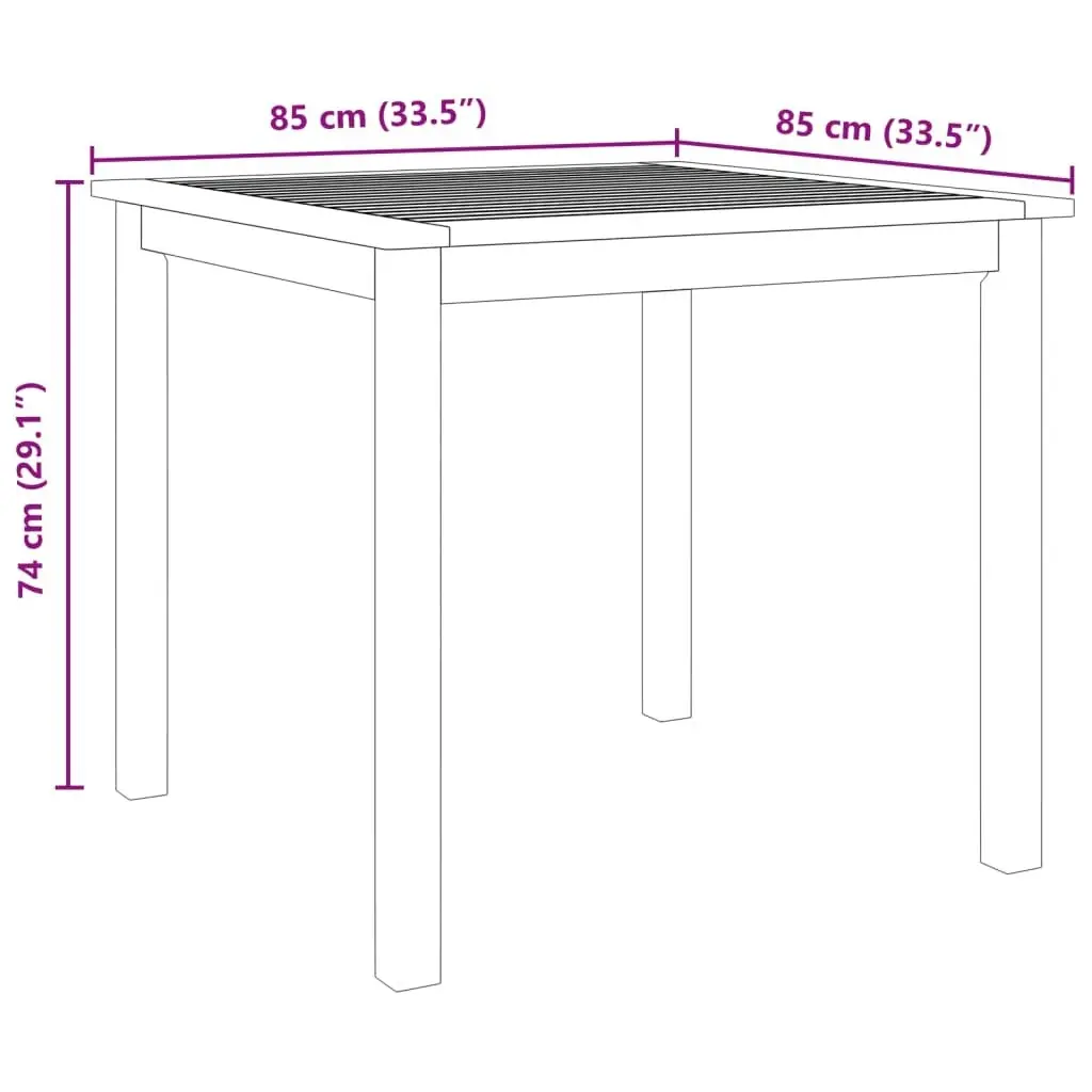 3 Piece Garden Dining Set Solid Wood Acacia 3295260