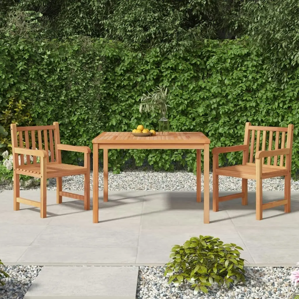 3 Piece Garden Dining Set Solid Wood Teak 3157146