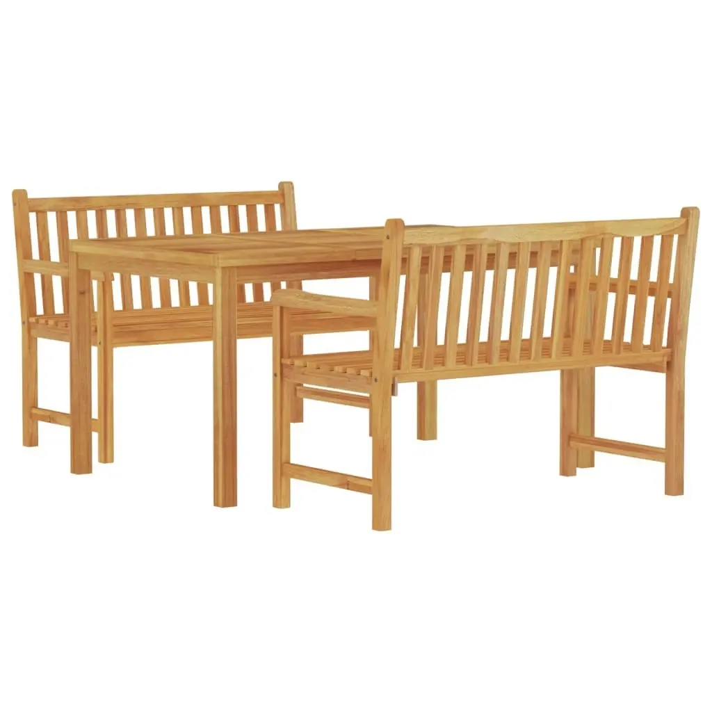 3 Piece Garden Dining Set Solid Wood Teak 3157153