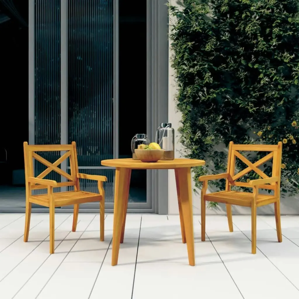 3 Piece Garden Dining Set Solid Wood Acacia 3057997