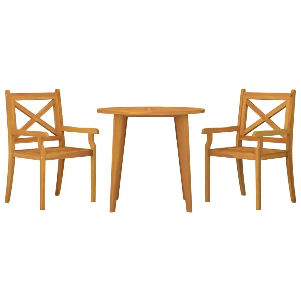 3 Piece Garden Dining Set Solid Wood Acacia 3057997