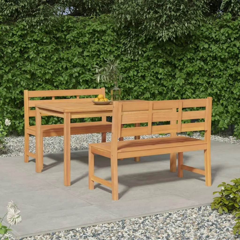 3 Piece Garden Dining Set Solid Wood Teak 3157193