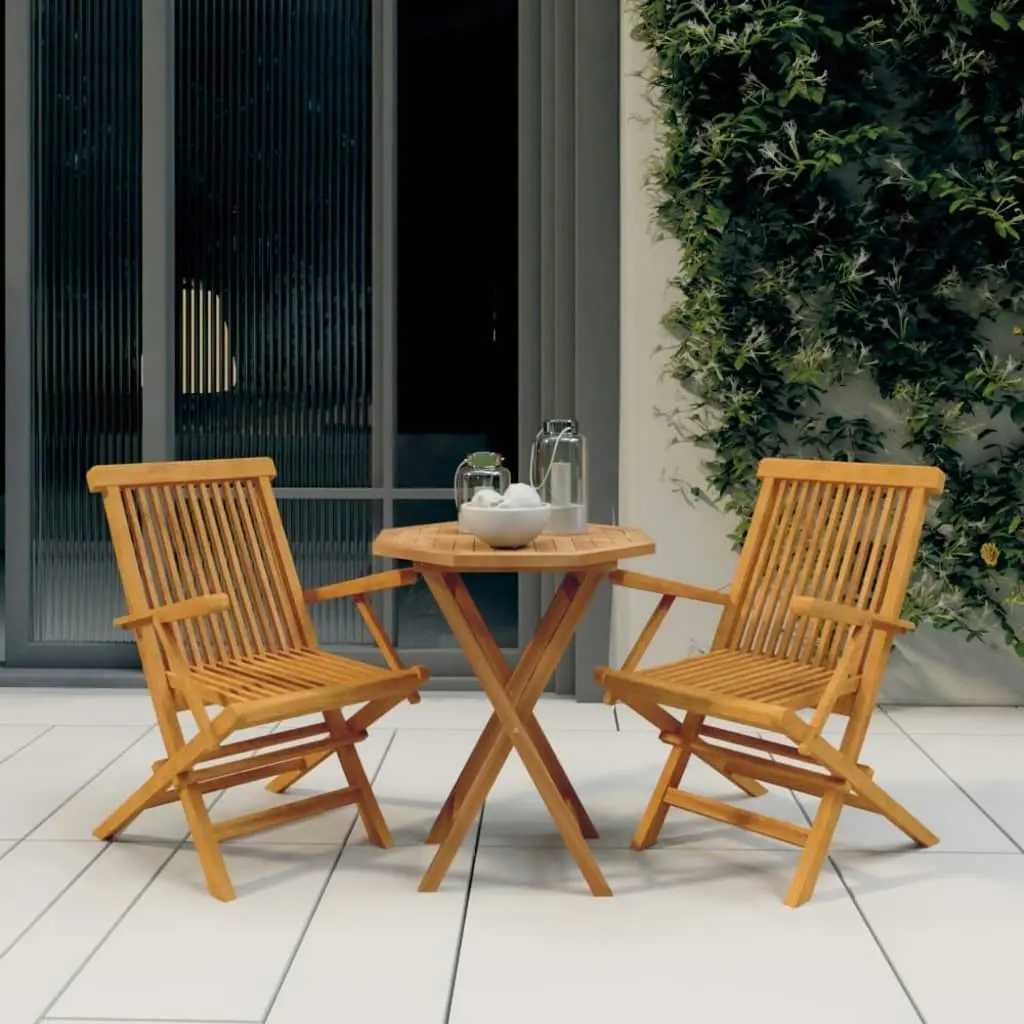 3 Piece Garden Dining Set Solid Wood Teak 3087191