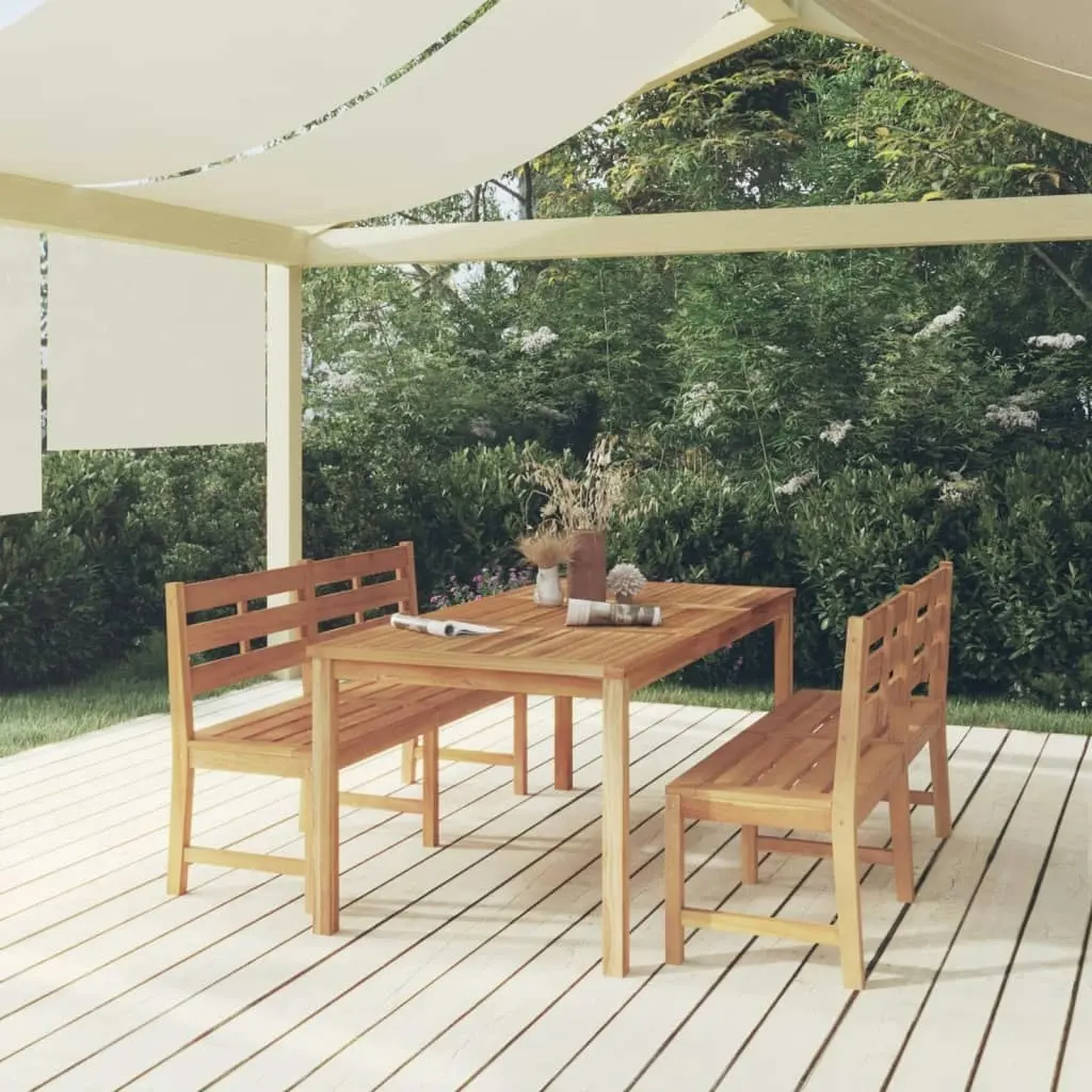 3 Piece Garden Dining Set Solid Wood Teak 3157199