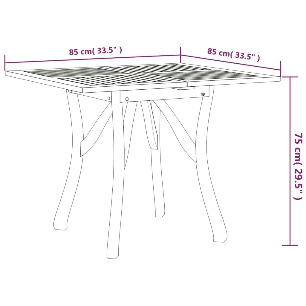 3 Piece Garden Dining Set Solid Wood Acacia 3156857