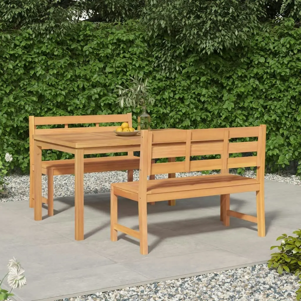 3 Piece Garden Dining Set Solid Wood Teak 3157196