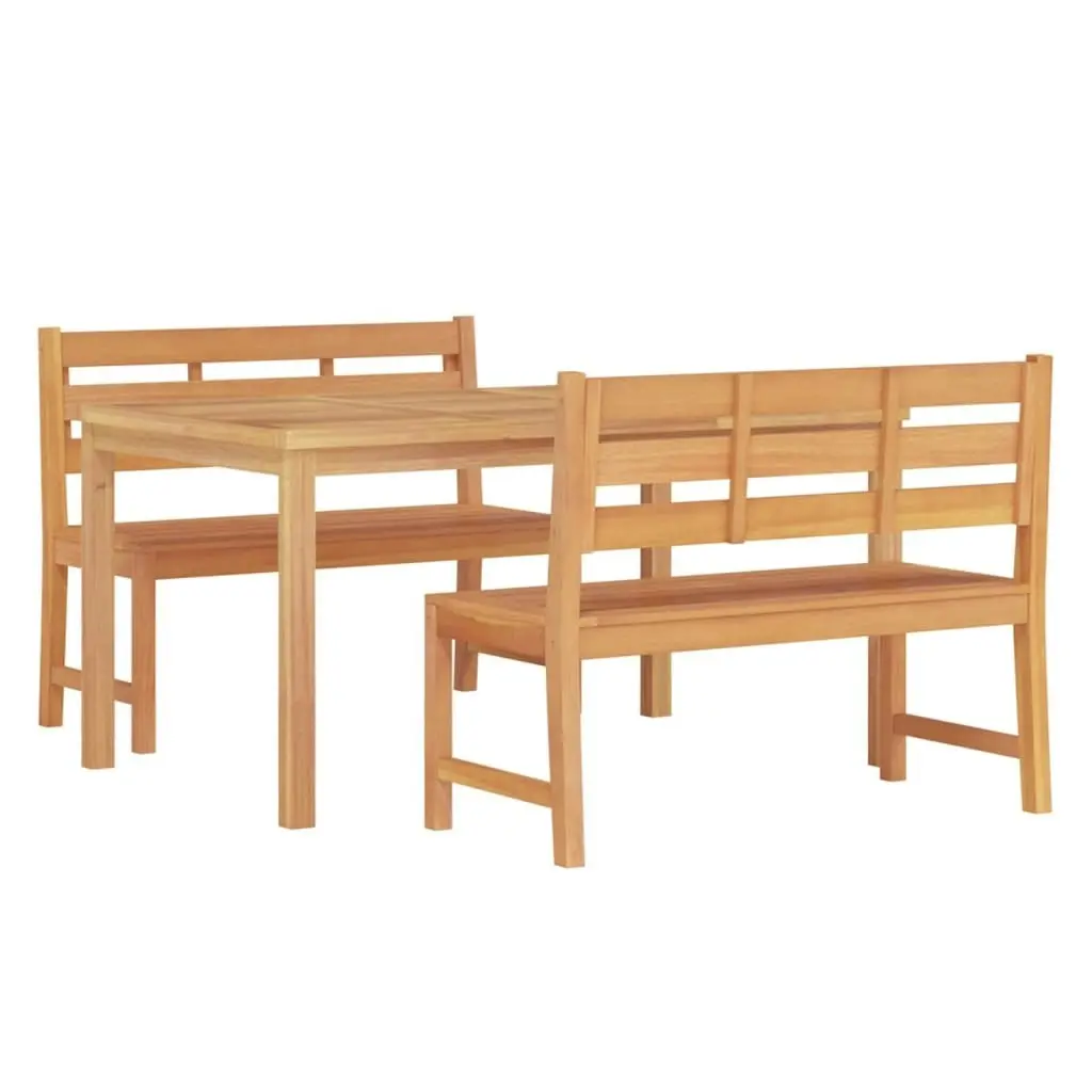 3 Piece Garden Dining Set Solid Wood Teak 3157196