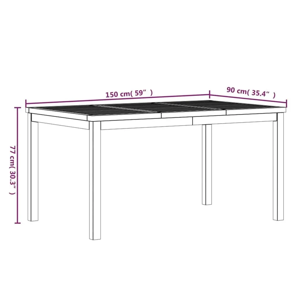 3 Piece Garden Dining Set Solid Wood Teak 3157196