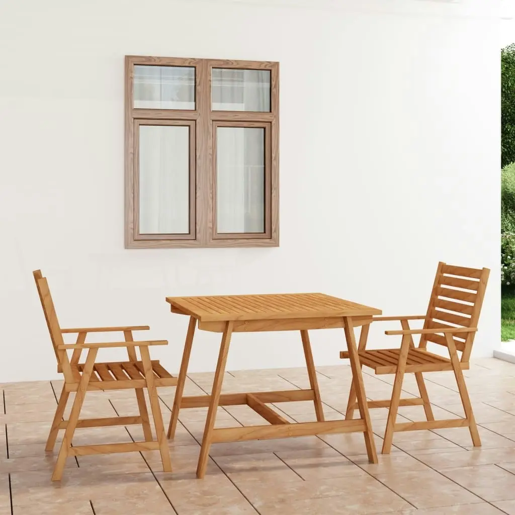 3 Piece Garden Dining Set Solid Acacia Wood 3057842