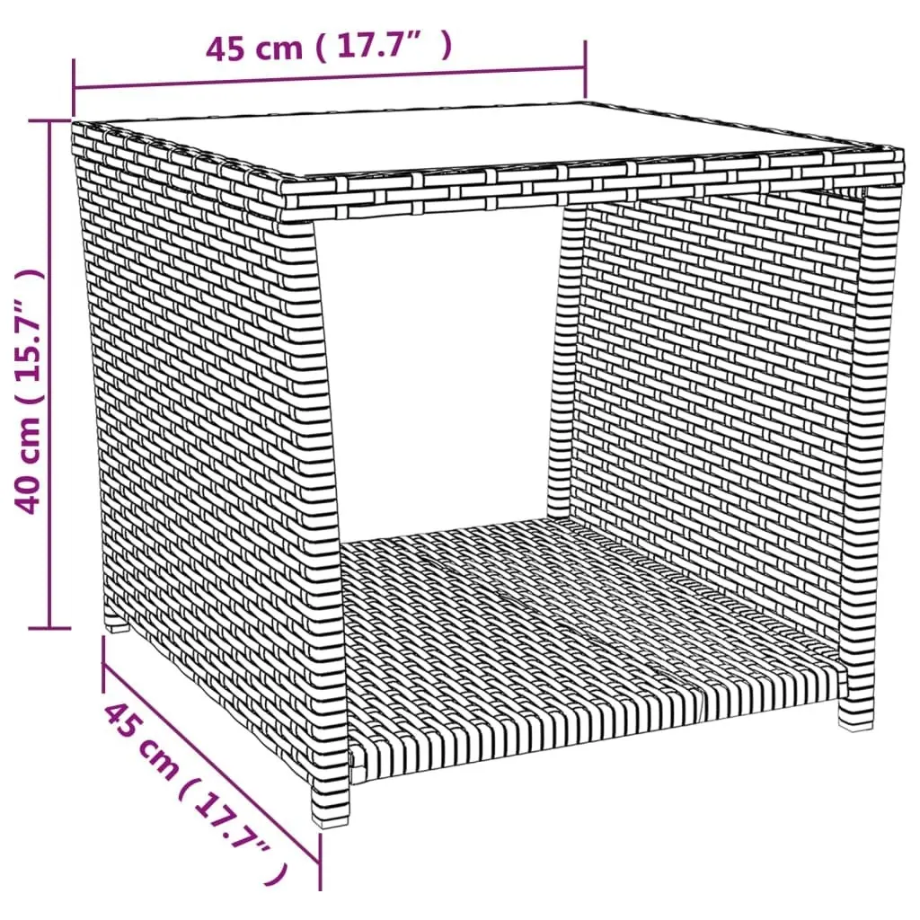 3 Piece Garden Lounge Set Black Poly Rattan&Steel 3157659