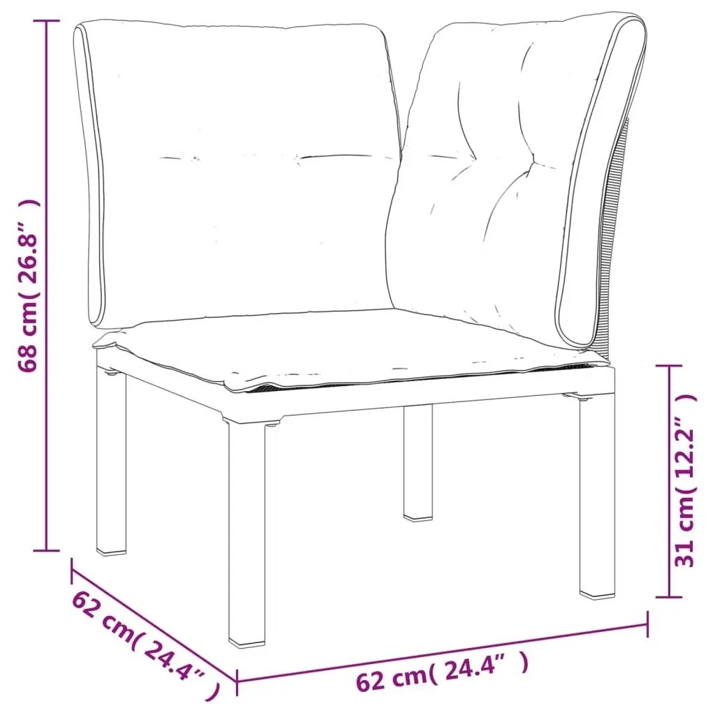 3 Piece Garden Lounge Set Black and Grey Poly Rattan 3187730