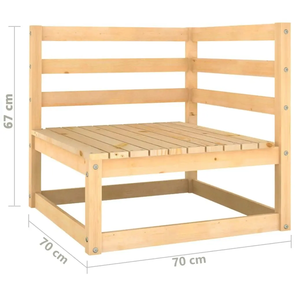 3 Piece Garden Lounge Set Solid Pinewood 805705